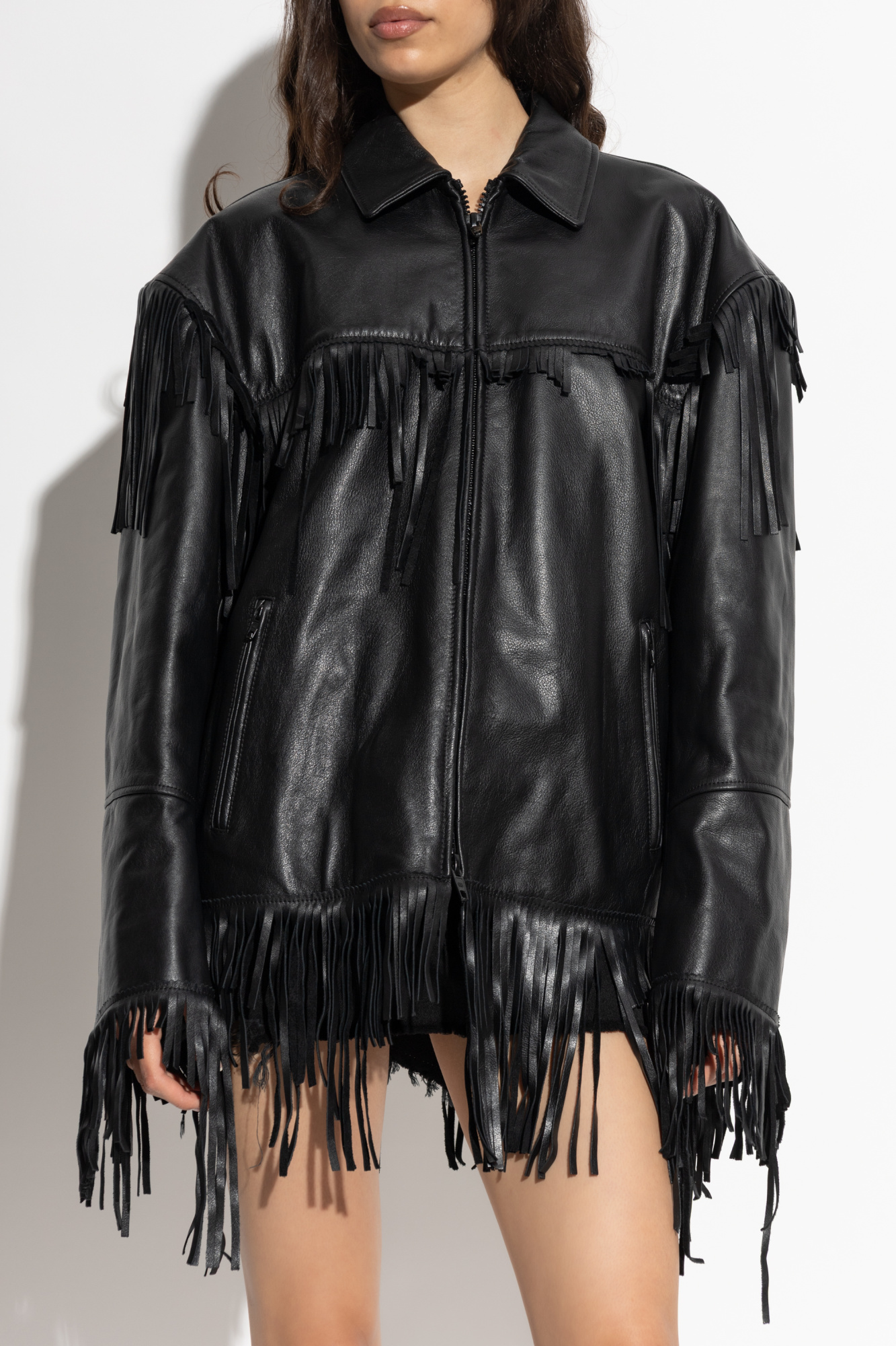 ジャケット BALENCIAGA FRINGE JACKET Men's Fringe Jacket in Black | Balenciaga US